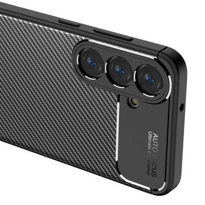 Cover til Samsung Galaxy S25 S931, Techsuit, CarbonFiber, Sort