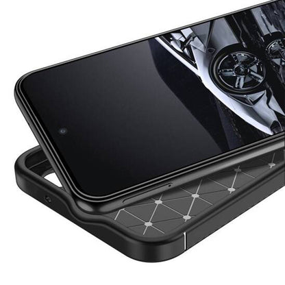 Cover til Samsung Galaxy S25 S931, Techsuit, CarbonFiber, Sort