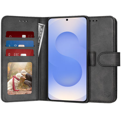 Cover til Samsung Galaxy S25 S931, Techsuit, Diary Book, Sort