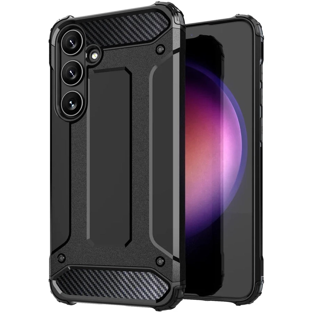 Cover til Samsung Galaxy S25 S931, Techsuit, Hybrid Armor, Sort