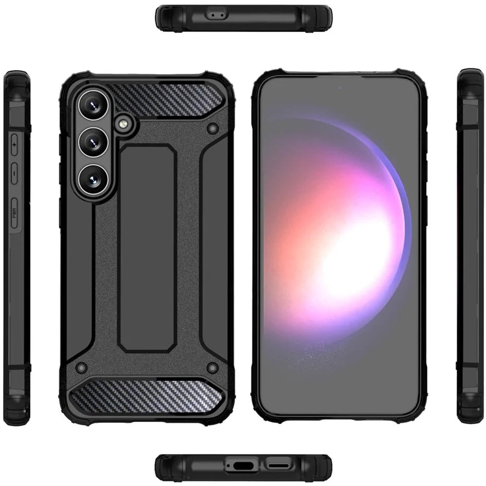 Cover til Samsung Galaxy S25 S931, Techsuit, Hybrid Armor, Sort