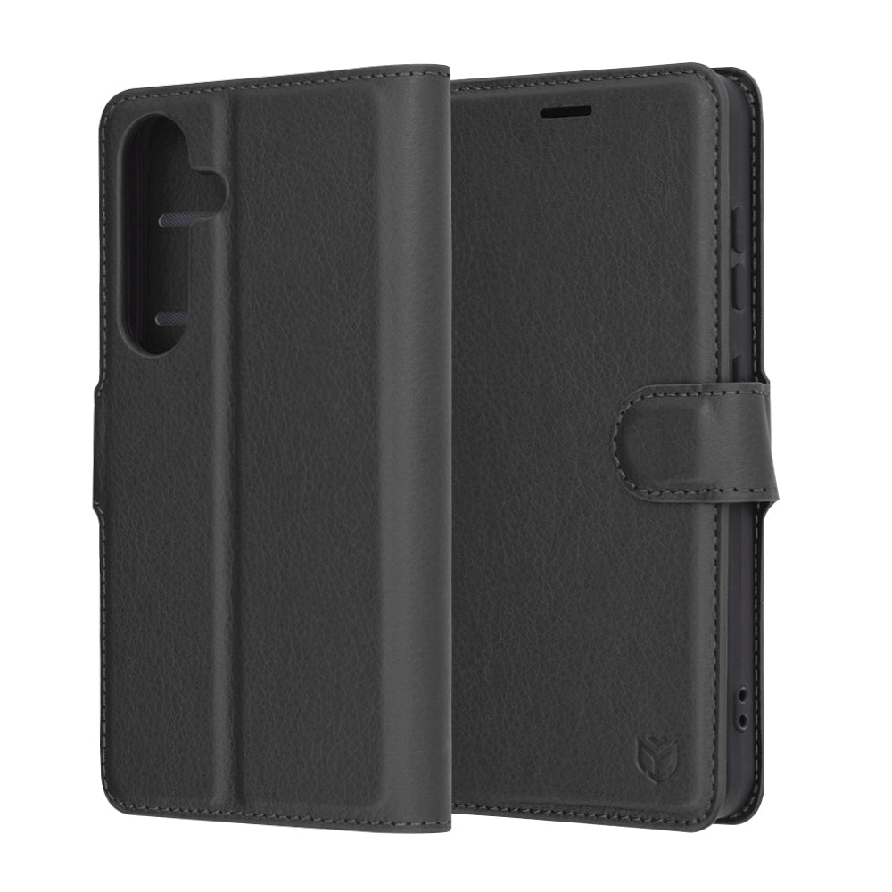 Cover til Samsung Galaxy S25 S931, Techsuit, Leather Folio, Sort