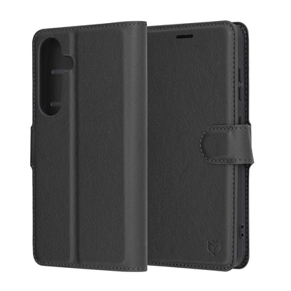 Cover til Samsung Galaxy S25 S931, Techsuit, Leather Folio, Sort