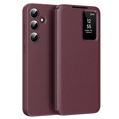 Cover til Samsung Galaxy S25 S931, Techsuit, SmartView, Rød