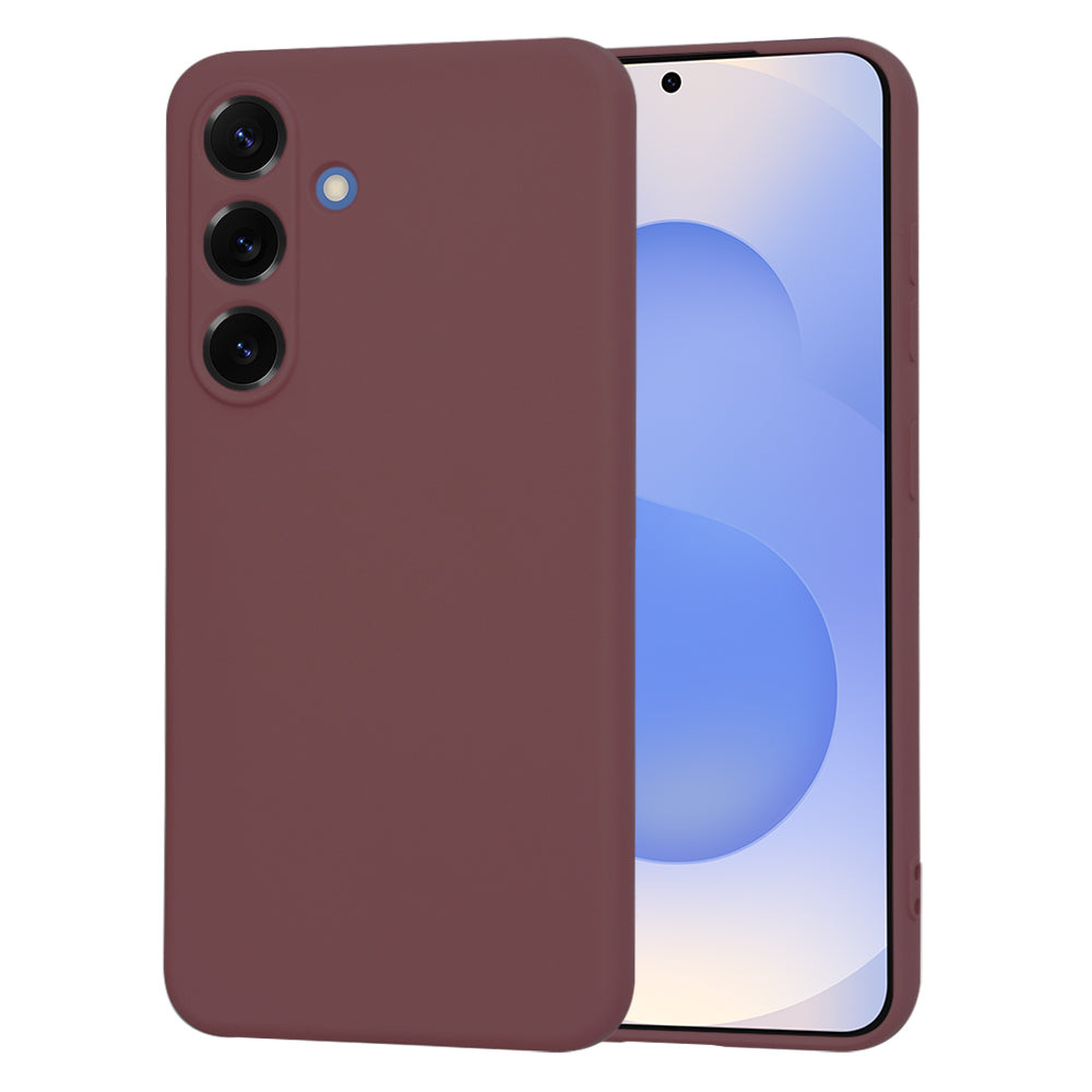 Cover til Samsung Galaxy S25 S931, Techsuit, SoftFlex, Vinrød