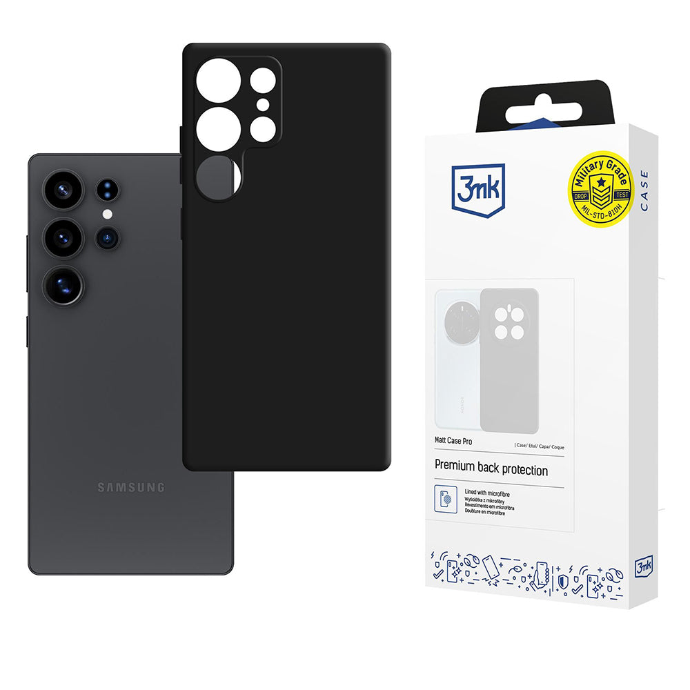 Cover til Samsung Galaxy S25 Ultra S938, 3MK, Pro, Mat Sort
