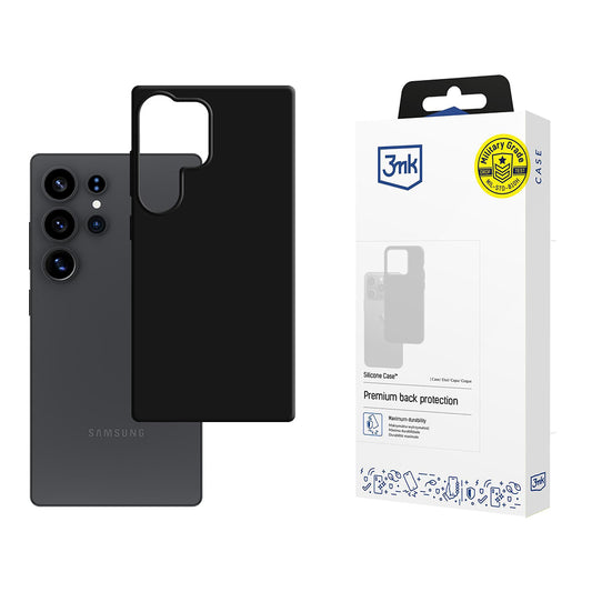 Cover til Samsung Galaxy S25 Ultra S938, 3MK, Silikone, Sort