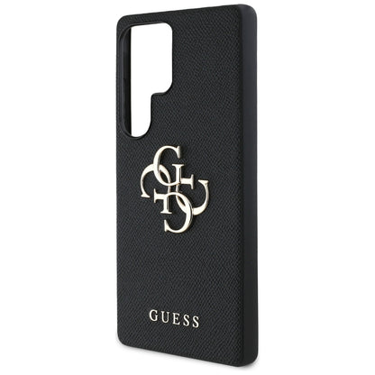 Etui til Samsung Galaxy S25 Ultra S938, Guess, 4G Grained Big and Classic Logo, Sort
