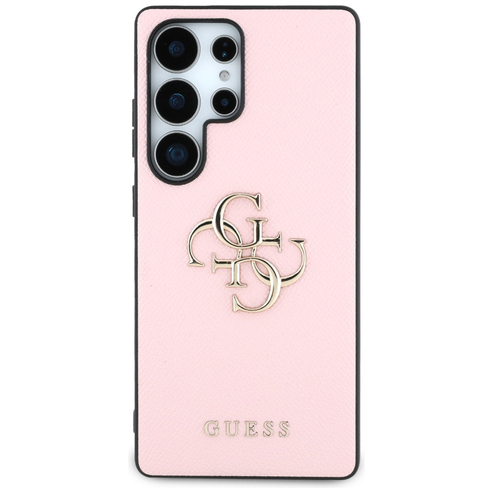 Etui til Samsung Galaxy S25 Ultra S938, Guess, 4G Grained Big and Classic Logo, Pink