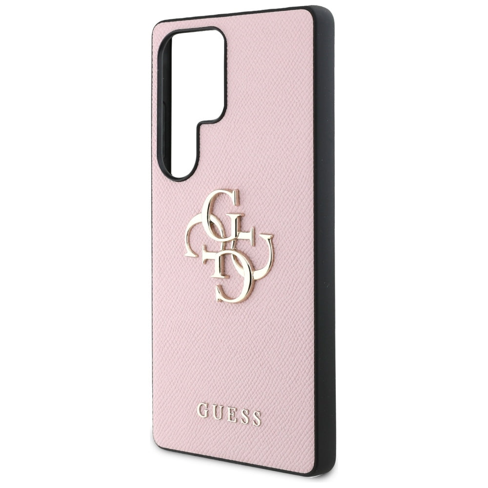 Etui til Samsung Galaxy S25 Ultra S938, Guess, 4G Grained Big and Classic Logo, Pink