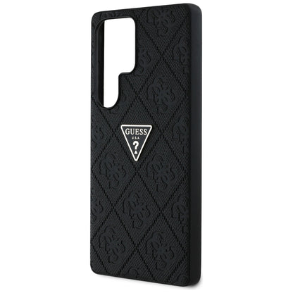 Etui til Samsung Galaxy S25 Ultra S938, Guess, Grained Hot Stamp 4G Triangle, Sort