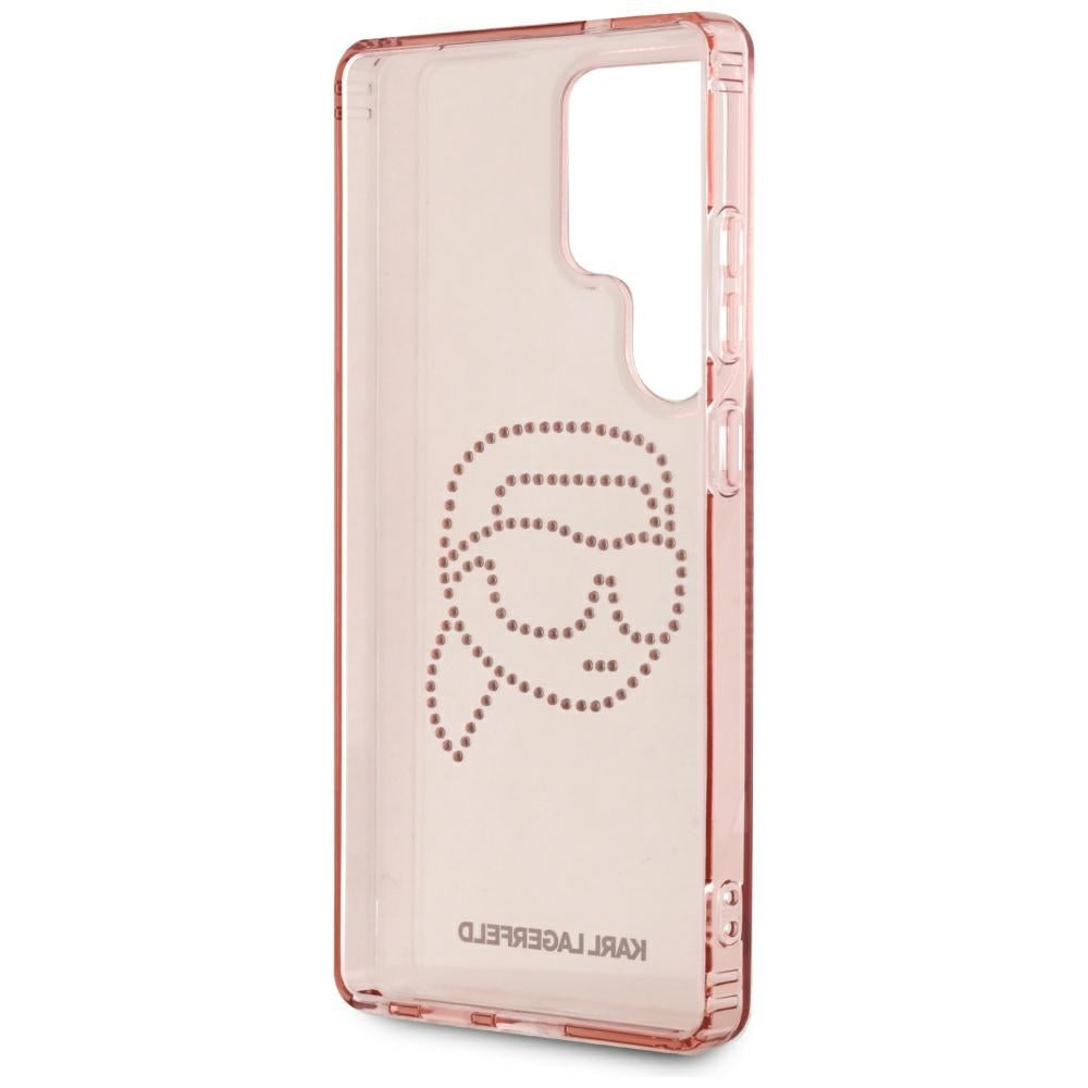 Etui til Samsung Galaxy S25 Ultra S938, Karl Lagerfeld, IML Luxury Karl's Head, Pink