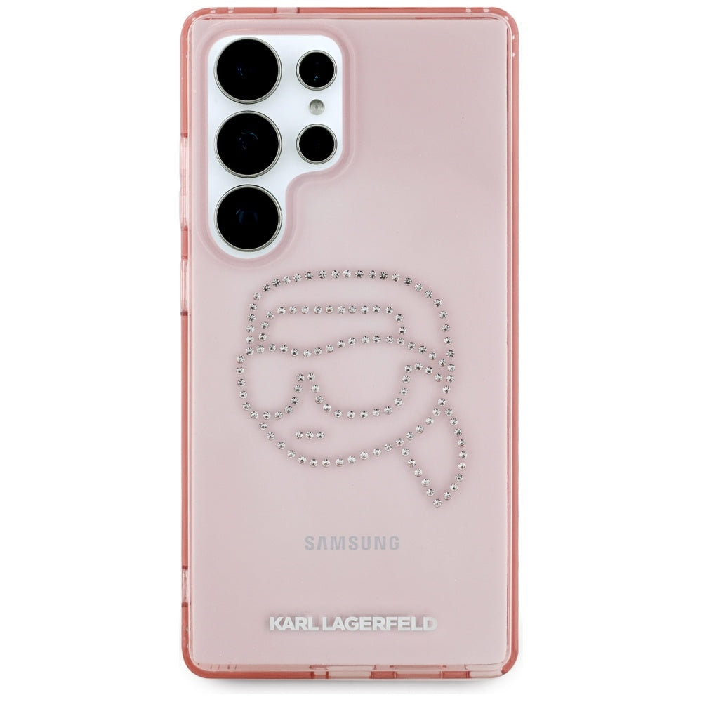 Etui til Samsung Galaxy S25 Ultra S938, Karl Lagerfeld, IML Luxury Karl's Head, Pink