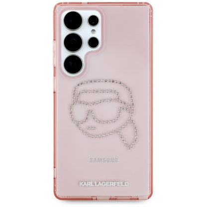 Etui til Samsung Galaxy S25 Ultra S938, Karl Lagerfeld, IML Luxury Karl's Head, Pink