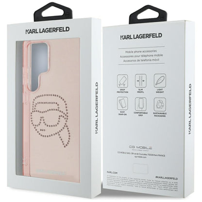 Etui til Samsung Galaxy S25 Ultra S938, Karl Lagerfeld, IML Luxury Karl's Head, Pink