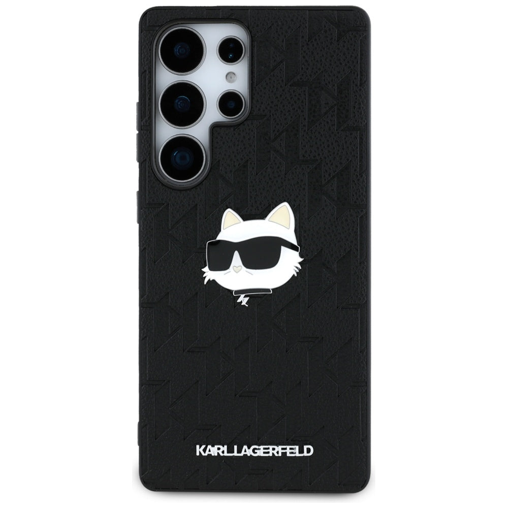 Case for Samsung Galaxy S25 Ultra S938, Karl Lagerfeld, Monogram Choupette's Head, Black