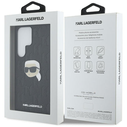 Etui til Samsung Galaxy S25 Ultra S938, Karl Lagerfeld, Monogram Karl's Head, Sort