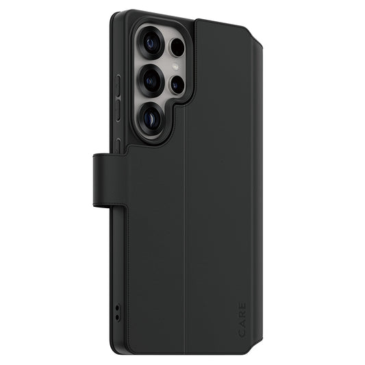 Etui til Samsung Galaxy S25 Ultra S938, PanzerGlass, Care Feature Kickstand Wallet, Sort