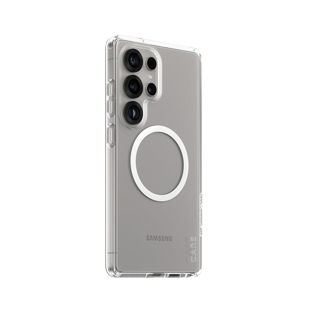 Etui til Samsung Galaxy S25 Ultra S938, PanzerGlass, Care Urban Combat, Hvid Transparent