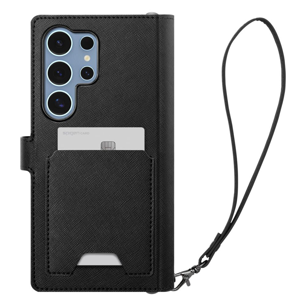 Etui til Samsung Galaxy S25 Ultra S938, Spigen, Wallet S, Sort ACS09124