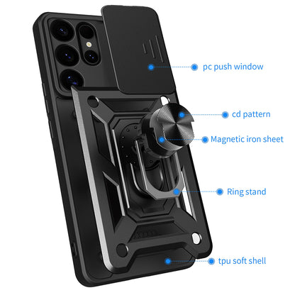 Cover til Samsung Galaxy S25 Ultra S938, Techsuit, CamShield, Sort