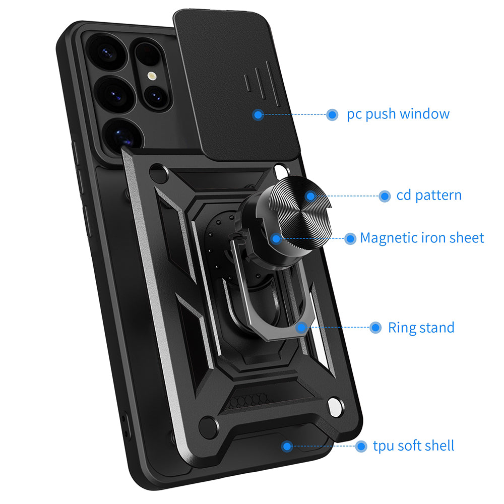 Cover til Samsung Galaxy S25 Ultra S938, Techsuit, CamShield, Grøn