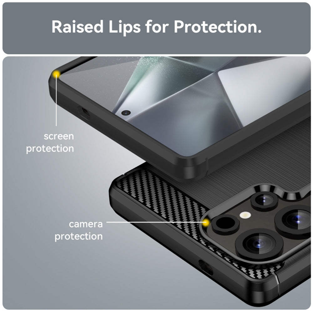 Cover til Samsung Galaxy S25 Ultra S938, Techsuit, Carbon, Blå