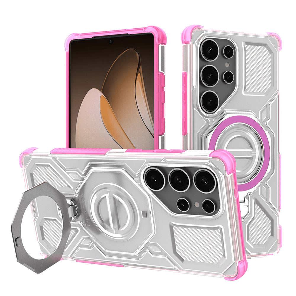 Cover til Samsung Galaxy S25 Ultra S938, Techsuit, Carbon Shield Pro, Pink