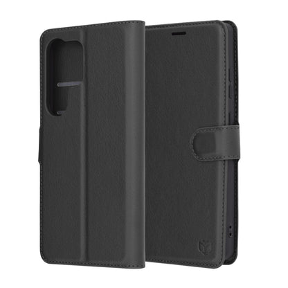 Cover til Samsung Galaxy S25 Ultra S938, Techsuit, Leather Folio, Sort