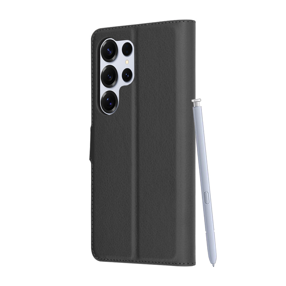 Cover til Samsung Galaxy S25 Ultra S938, Techsuit, Leather Folio, Sort