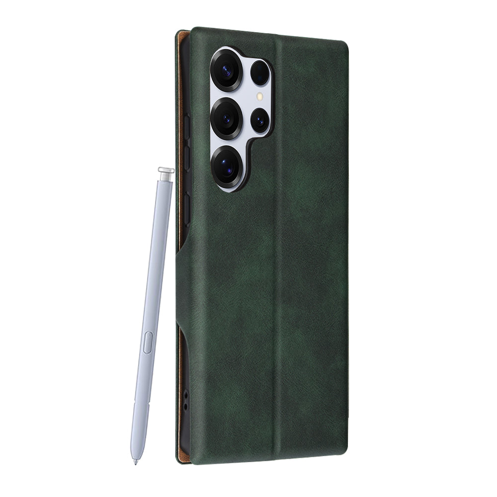 Cover til Samsung Galaxy S25 Ultra S938, Techsuit, Safe Wallet Plus, Grøn