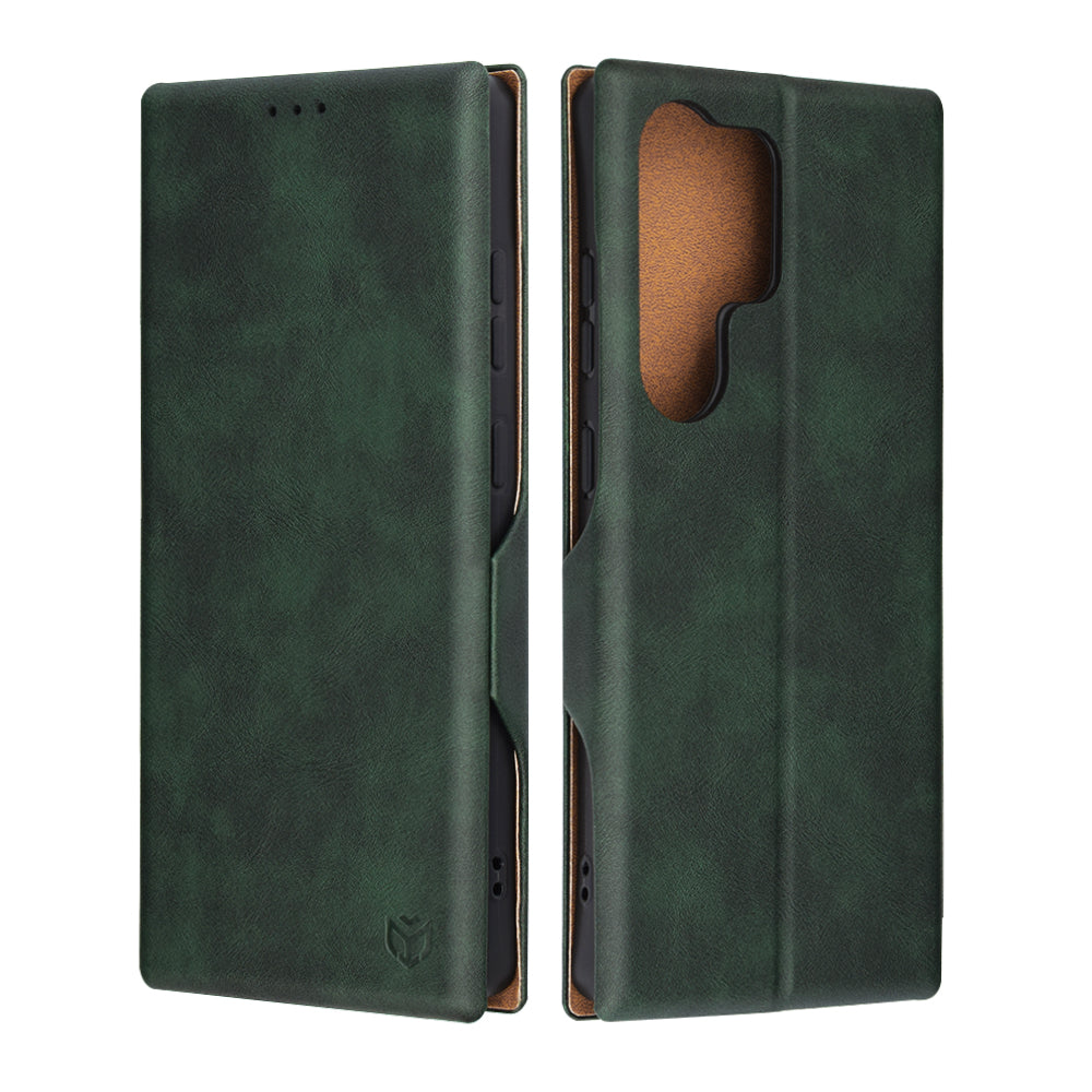 Cover til Samsung Galaxy S25 Ultra S938, Techsuit, Safe Wallet Plus, Grøn