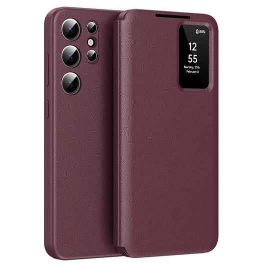 Cover til Samsung Galaxy S25 Ultra S938, Techsuit, SmartView, Rød
