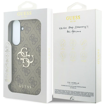 Cover til Samsung Galaxy S26 FE S741, Guess, 4G Metal Logo, Brun