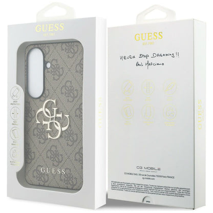 Etui til Samsung Galaxy S26 S942, Guess, 4G Big Logo, Brun