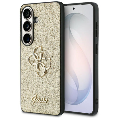 Etui til Samsung Galaxy S26 S942, Guess, Fixed Glitter Big 4G Metal Frame, Guld