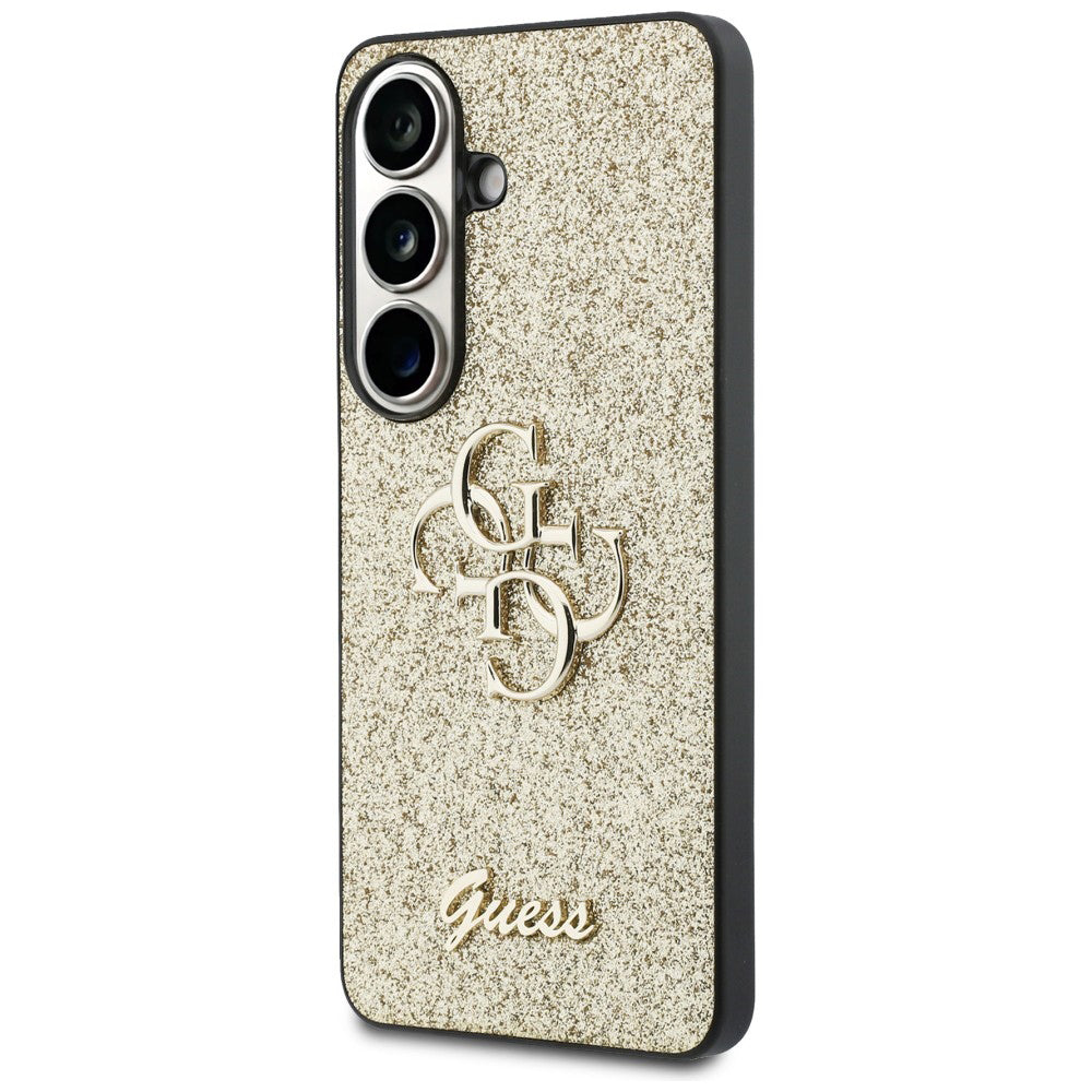 Etui til Samsung Galaxy S26 S942, Guess, Fixed Glitter Big 4G Metal Frame, Guld