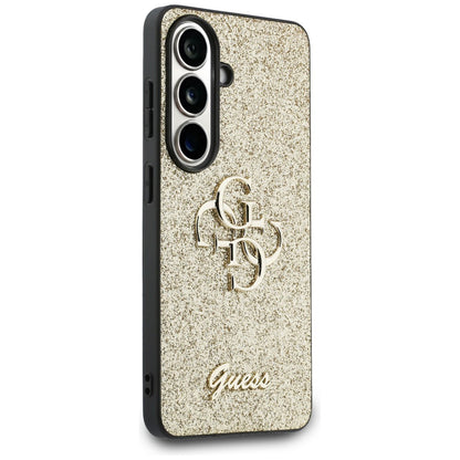 Etui til Samsung Galaxy S26 S942, Guess, Fixed Glitter Big 4G Metal Frame, Guld