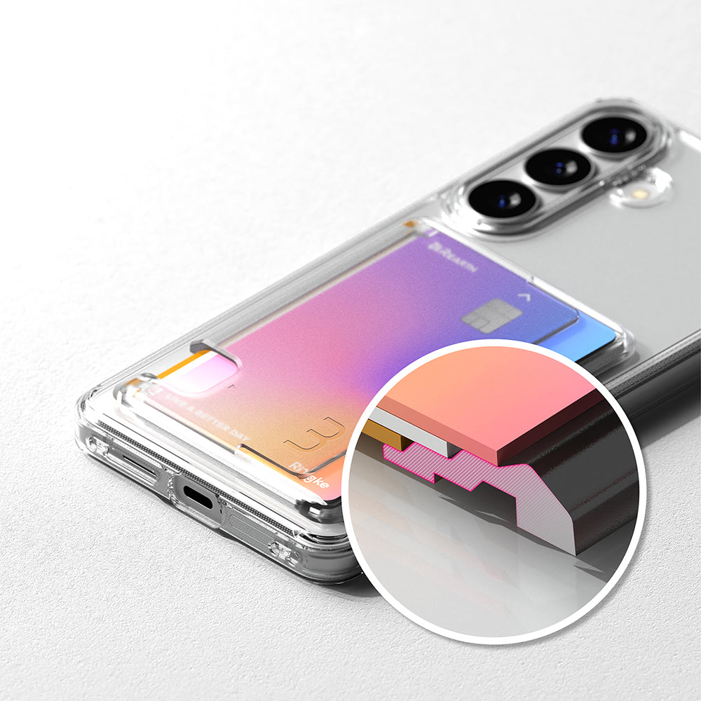 Etui til Samsung Galaxy S26 Plus S947, Ringke, Fusion Card, Gennemsigtig