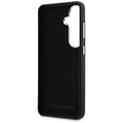 Etui til Samsung Galaxy S26 Plus S947, Karl Lagerfeld, Saffiano Karl & Choupette's Head Pin, Sort