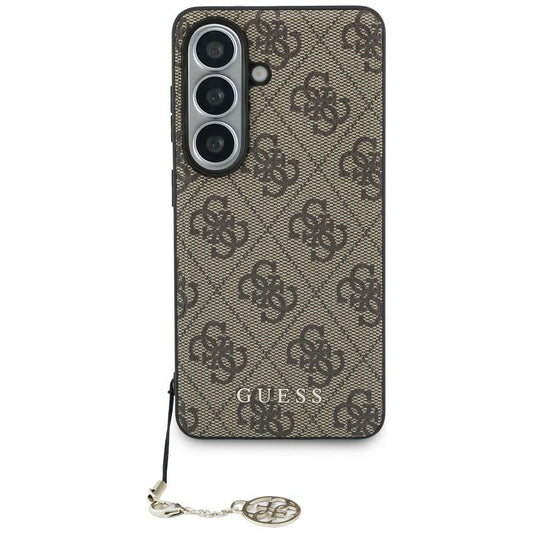 Etui til Samsung Galaxy S26 S942, Guess, 4G Classic Logo Charm, Brun