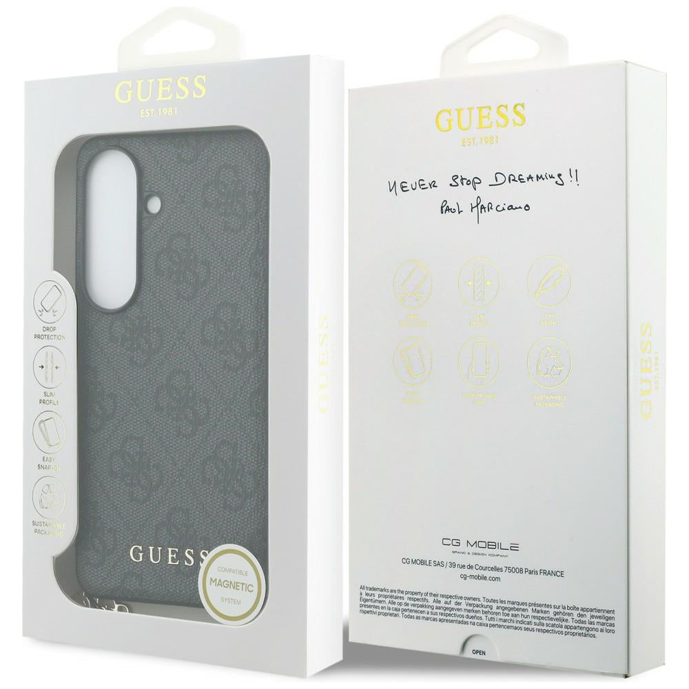 Etui til Samsung Galaxy S26 S942, Guess, 4G Classic Logo Charm, Sort