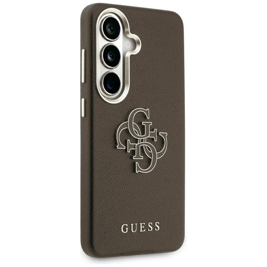 Cover til Samsung Galaxy S26 S942, Guess, 4G Grained Big and Classic Logo, Brun