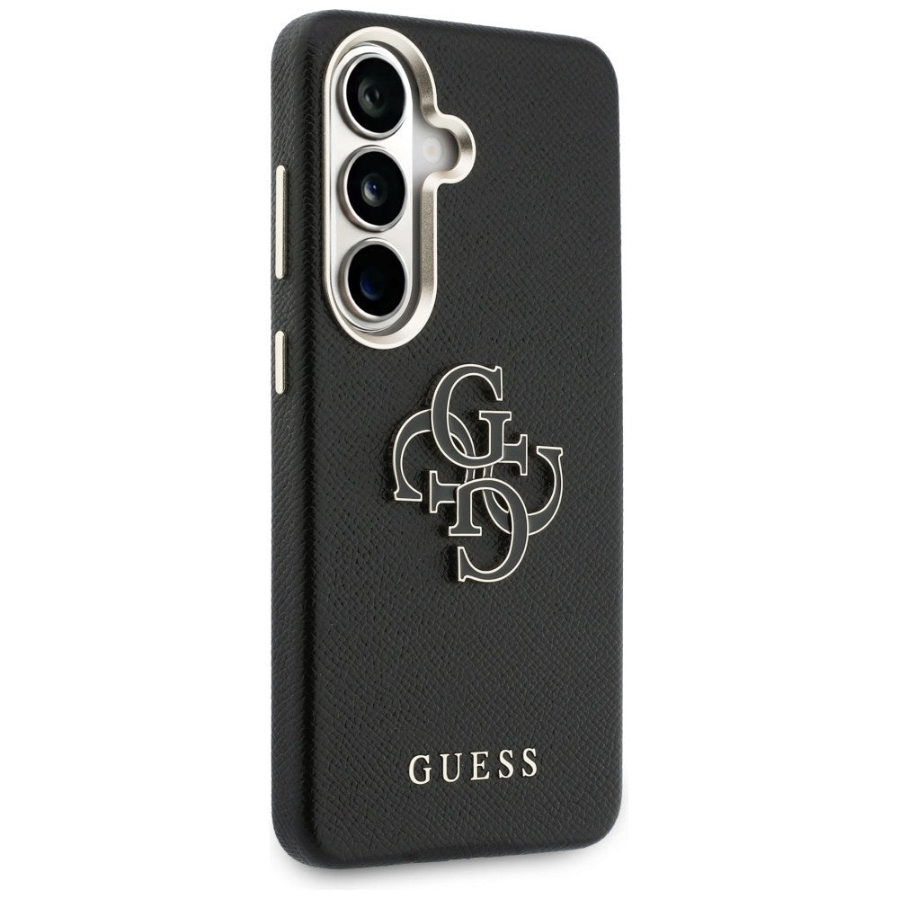 Etui til Samsung Galaxy S26 S942, Guess, 4G Grained Big and Classic Logo, Sort