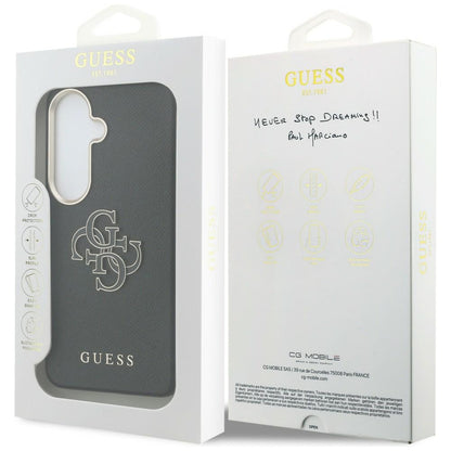 Etui til Samsung Galaxy S26 S942, Guess, 4G Grained Big and Classic Logo, Sort