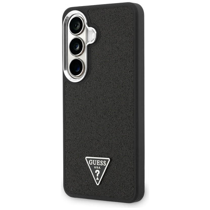 Case for Samsung Galaxy S26 S942, Guess, Fixed Glitter Triangle Logo, Black