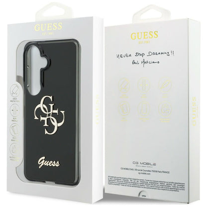 Etui til Samsung Galaxy S26 S942, Guess, IML Big Metal 4G Script, Sort