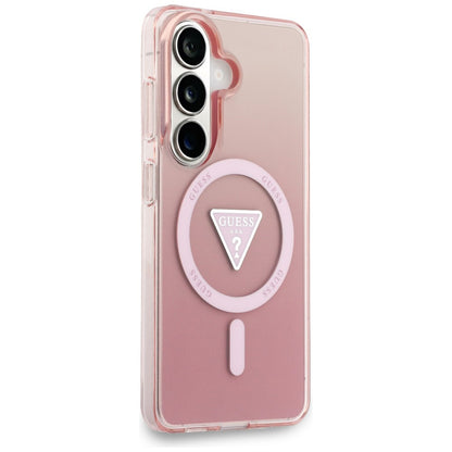 MagSafe cover til Samsung Galaxy S26 S942, Guess, IML Gradient Triangle Logo, Pink