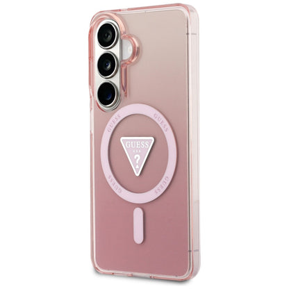 MagSafe cover til Samsung Galaxy S26 S942, Guess, IML Gradient Triangle Logo, Pink