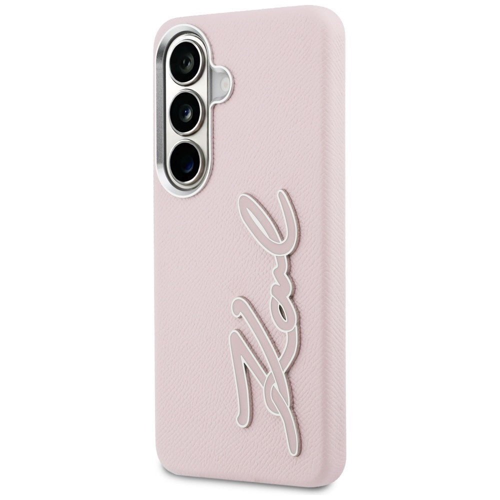 Etui til Samsung Galaxy S26 S942, Karl Lagerfeld, Signature Resin Logo, Pink
